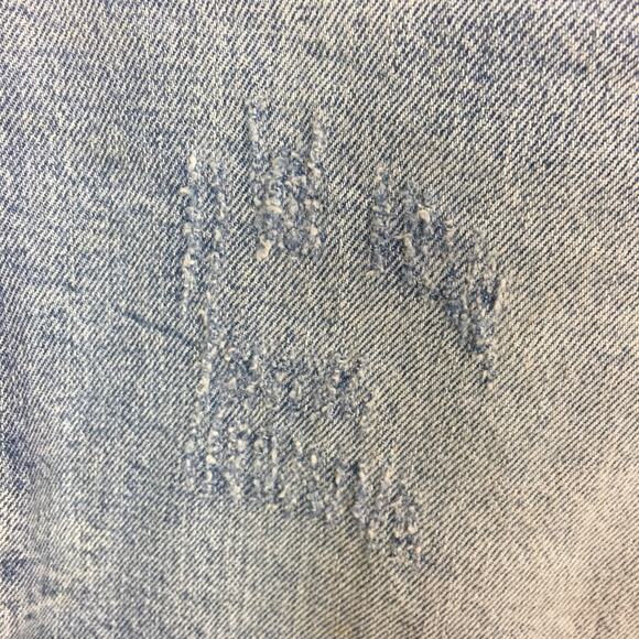 Pilcro & the Letterpress Blue High rise  Distressed Denim Shorts 28 - Picture 3 of 8